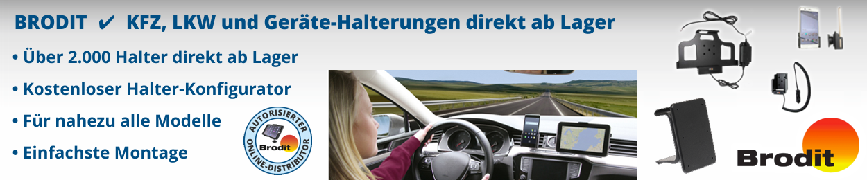 Brodit ProClip & Halterungen für PKW, LKW, Smartphone, Navi und Tablet!